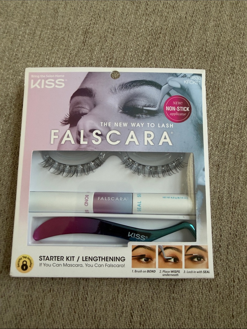 Kiss Falscara False Lash Kit with Applicator - Black